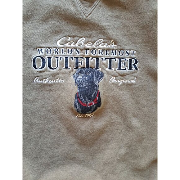 Cabelas Points North Embroidered Sweatshirt Women's L Lab Dog Graphic Crewneck - Picture 3 of 10